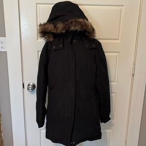 Eddie Bauer women’s black goose down jacket